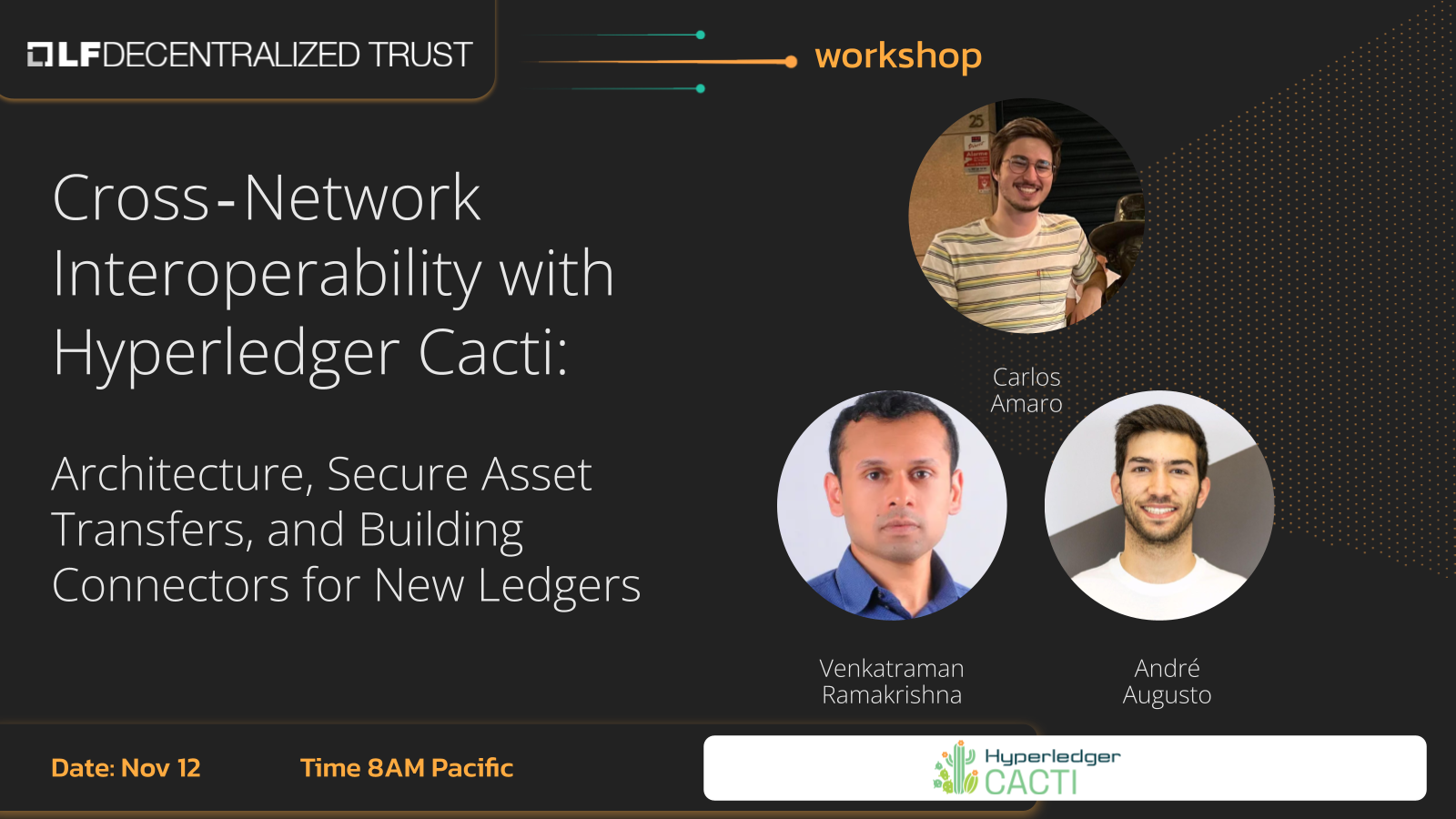 Cross‐Network Interoperability with Hyperledger Cacti Workshop featured image